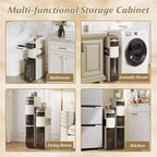 Meuble de rangement étroit à 4 niveaux Costway pour salle de bain avec tiroirs, boîte à mouchoirs et roulettes pour la cuisine