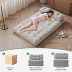 Canapé-lit pliant, Canapé-lit futon, Canapé pliant au sol pour salon, Chaise longue convertible avec oreiller matelas pliable dossier.