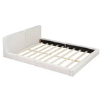 Lit Plateforme Queen Size en Velours Whisen avec Base Rembourrée et Cadre Solide, Montage Facile