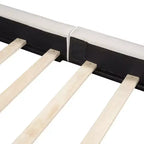 Lit Plateforme Queen Size en Velours Whisen avec Base Rembourrée et Cadre Solide, Montage Facile