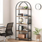 Étagère bibliothèque de 1,80 m de haut à 5 niveaux, étagère haute pour CD/livres, organiseur de rangement pour bureau à domicile, étagère moderne pour chambre et salon