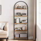 Étagère bibliothèque de 1,80 m de haut à 5 niveaux, étagère haute pour CD/livres, organiseur de rangement pour bureau à domicile, étagère moderne pour chambre et salon