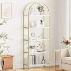 Étagère bibliothèque de 1,80 m de haut à 5 niveaux, étagère haute pour CD/livres, organiseur de rangement pour bureau à domicile, étagère moderne pour chambre et salon
