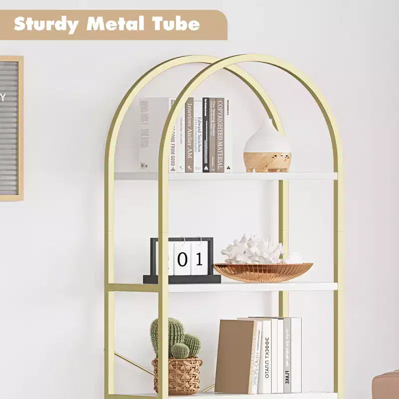 Étagère bibliothèque de 1,80 m de haut à 5 niveaux, étagère haute pour CD/livres, organiseur de rangement pour bureau à domicile, étagère moderne pour chambre et salon