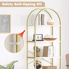 Étagère bibliothèque de 1,80 m de haut à 5 niveaux, étagère haute pour CD/livres, organiseur de rangement pour bureau à domicile, étagère moderne pour chambre et salon
