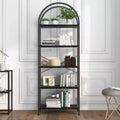 70.8 Tall 5 Tier Arched Bookcase, Tall Shelf for CDs/Books, Home Office Shelf Storage Organizer, Modern Book Shelf for Bedroom & Living