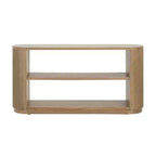 Table console moderne étroite Okak avec design à coins arrondis, table d'entrée multifonctionnelle, table d'appoint pour entrée, salon