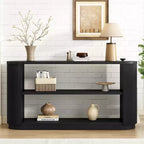 Okak Modern Narrow Console Table with Round Corner Design, Multi-Functional Entryway Table, Accent Table for Entryway, Living Room