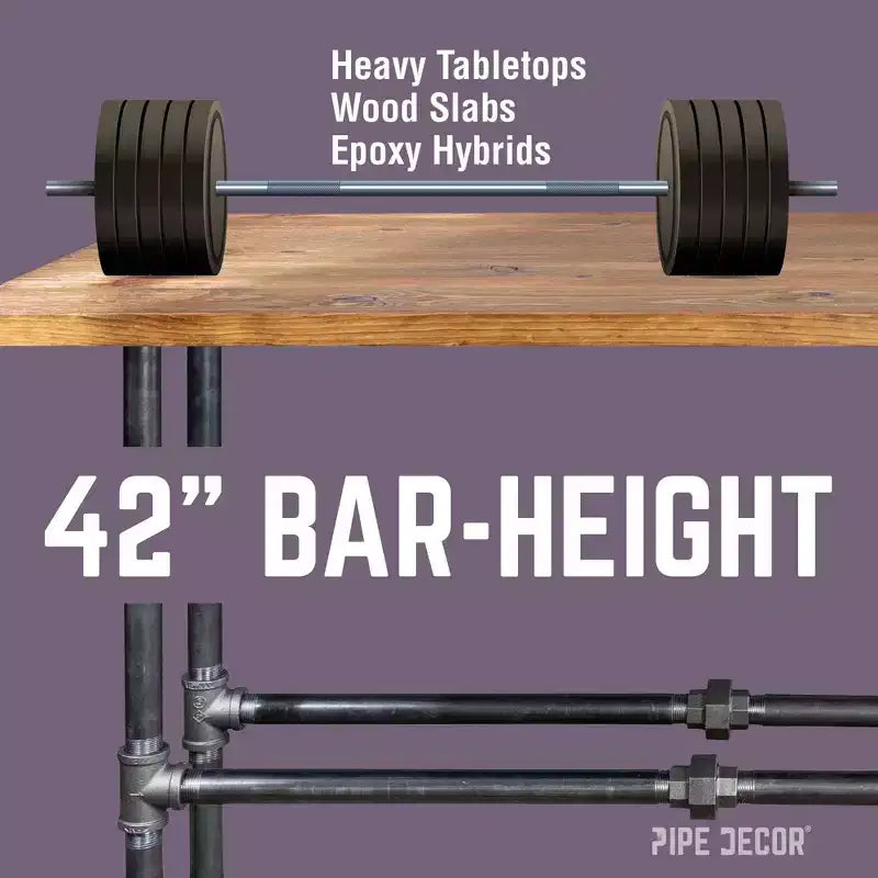 Pieds de table haute Pipe Decor Bridge
