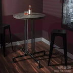 Pieds de table style tuyau à hauteur de bar Pipe Decor Black Jack