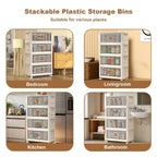 Grand bac de rangement pliable, Organisateur de rangement en plastique pliable avec roues à 360° pour chambre à coucher, salon, bureau, sans outils, 2 modes d'ouverture