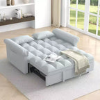 Canapé-lit convertible MAYEERTY, moderne, réglable, pour salon ou chambre à coucher, gris