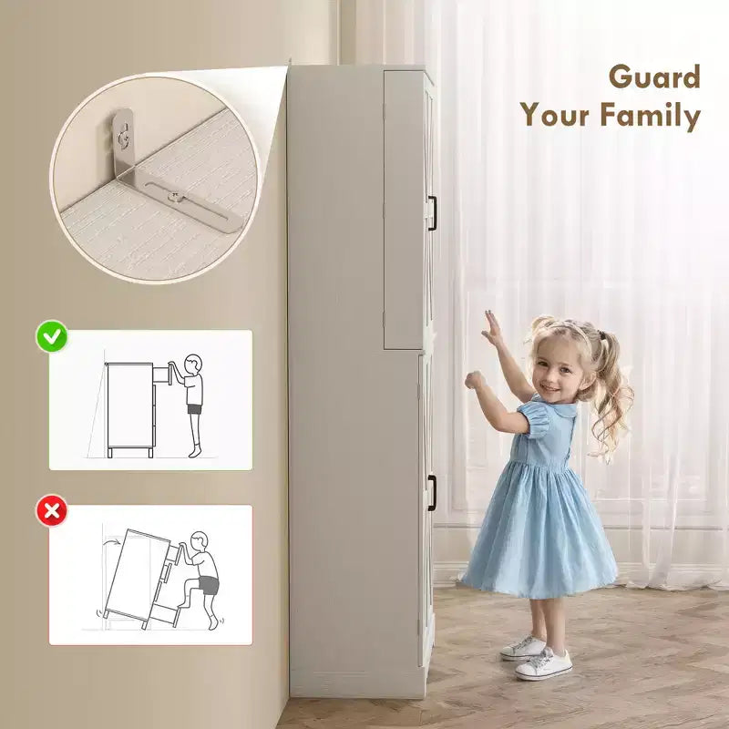 Garde-manger de cuisine de ferme, armoire de garde-manger haute de 72 po avec 4 portes de grange, 4 tablettes réglables et 8 tablettes de porte Lavage