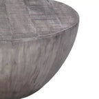 Table basse ronde Royal Hampton de 36 pouces, forme tambour faite à la main