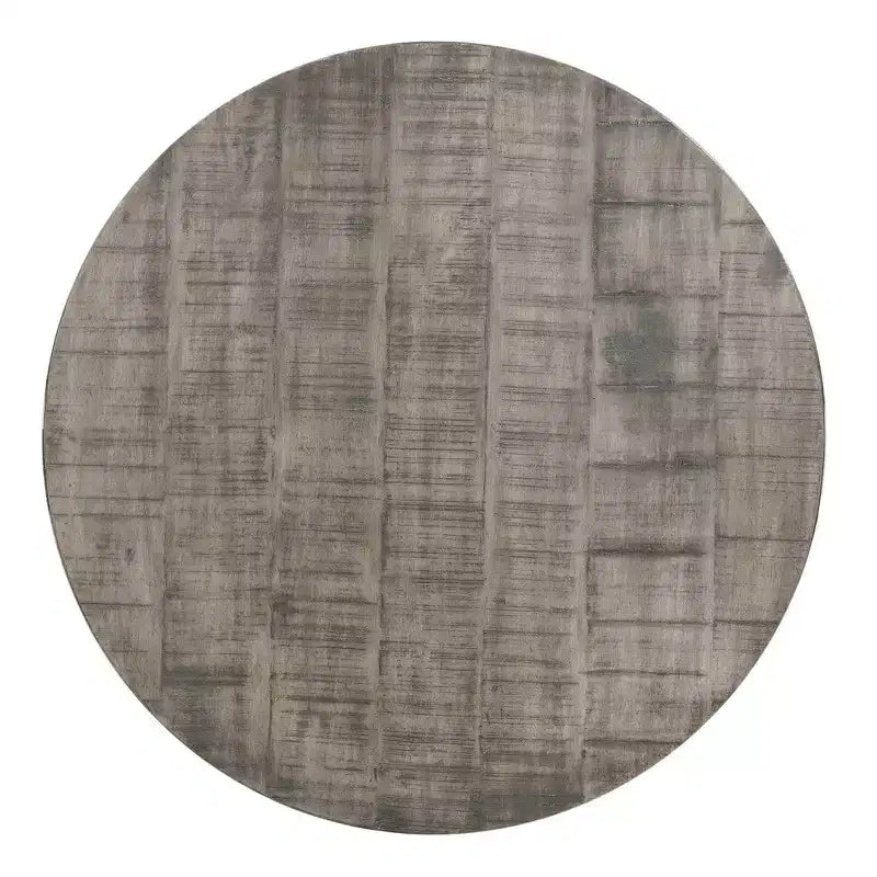 Table basse ronde Royal Hampton de 36 pouces, forme tambour faite à la main