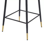 MAYEERTY Lot de 2 chaises de salle à manger, dossier en rotin, cadre en métal, revêtement en tissu bouclette pour le salon