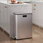 COZONY Poubelle double en acier inoxydable avec couvercle à pédale, bacs amovibles, poubelle de tri pour la cuisine et le bureau
