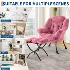 Fauteuil de relaxation avec pouf, canapé de lecture moderne, poche latérale, pour salon, chambre à coucher