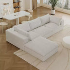 MAYEERTY 39.8 Cloud Sofa Noir - 39.8, Velours Côtelé, Double Couche, Pas de Montage, DIY pour Coin