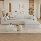MAYEERTY 39.8 Cloud Sofa Noir - 39.8, Velours Côtelé, Double Couche, Pas de Montage, DIY pour Coin