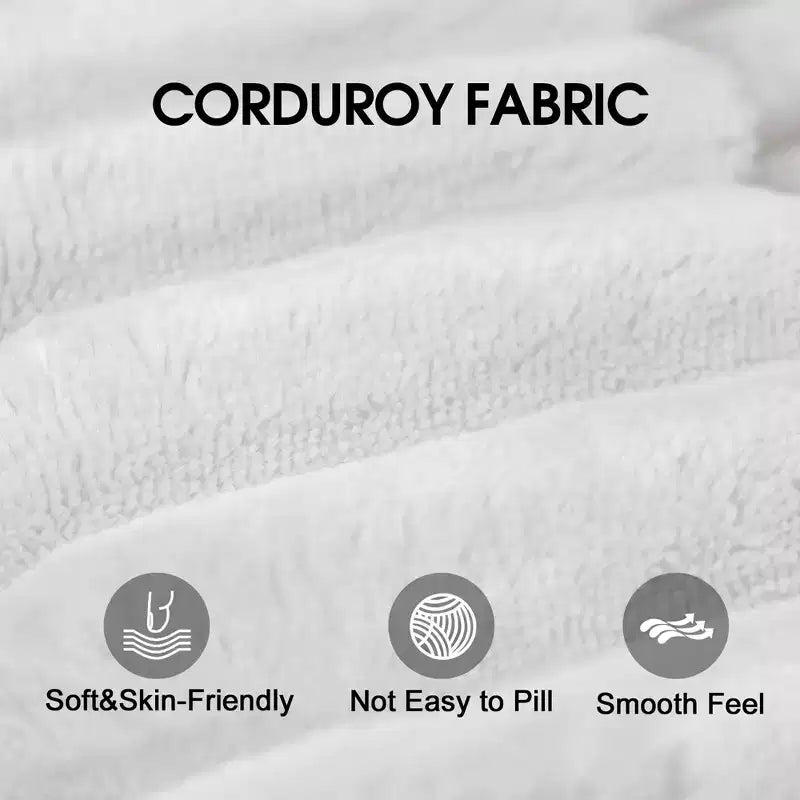 MAYEERTY 39.8 Cloud Sofa Noir - 39.8, Velours Côtelé, Double Couche, Pas de Montage, DIY pour Coin