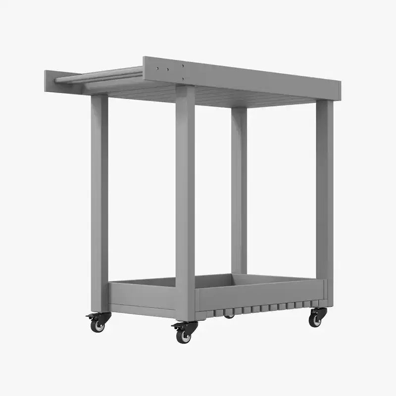 Dessert polyvalent – Chariot de préparation d'extérieur à deux niveaux avec roues et support avec couvercle – Capacité de 227 kg – Convient pour la maison, le bureau, le patio et le barbecue