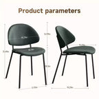 Lot de 4 chaises de salle à manger Okak Modern sans accoudoirs, design minimaliste, pour cuisine et salle à manger, avec assise rembourrée en boucle/PU