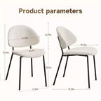 Lot de 4 chaises de salle à manger Okak Modern sans accoudoirs, design minimaliste, pour cuisine et salle à manger, avec assise rembourrée en boucle/PU