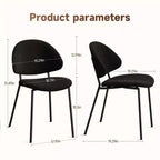 Lot de 4 chaises de salle à manger Okak Modern sans accoudoirs, design minimaliste, pour cuisine et salle à manger, avec assise rembourrée en boucle/PU