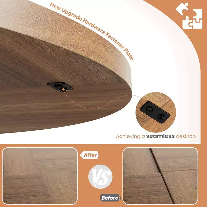 Table à manger ronde 47" pour petits espaces - Noire, 4-6 places, piètement en bois massif K-leg