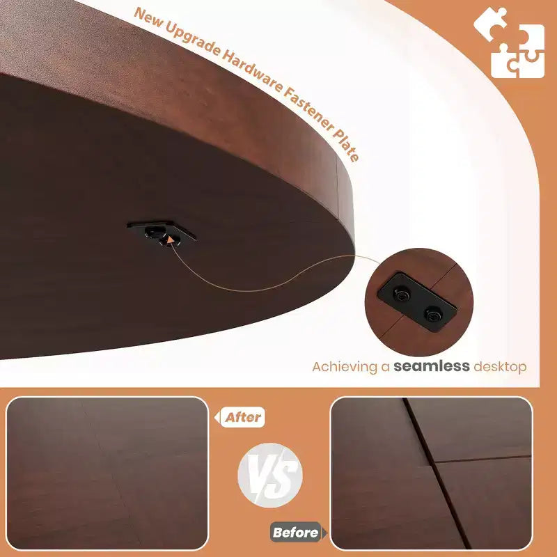 Table à manger ronde 47" pour petits espaces - Noire, 4-6 places, piètement en bois massif K-leg