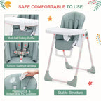 Chaise Haute Bébé GustoWave pour Tout-petits de 1 à 4 Ans, Chaise Haute Bébé Pliante avec Plateau Amovible, Chaise Pliante Légère