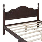 Cadre de lit plateforme rétro en bois avec tête de lit pour chambre à coucher