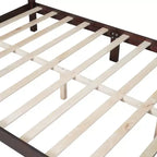 Cadre de lit plateforme rétro en bois avec tête de lit pour chambre à coucher