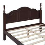 Cadre de lit plateforme rétro en bois avec tête de lit pour chambre à coucher