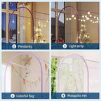 Cadre de lit jumeau COZONY avec tête de lit capitonnée, plateforme de lit en métal avec design arqué et rangement sous le lit, pas besoin de sommier tapissier