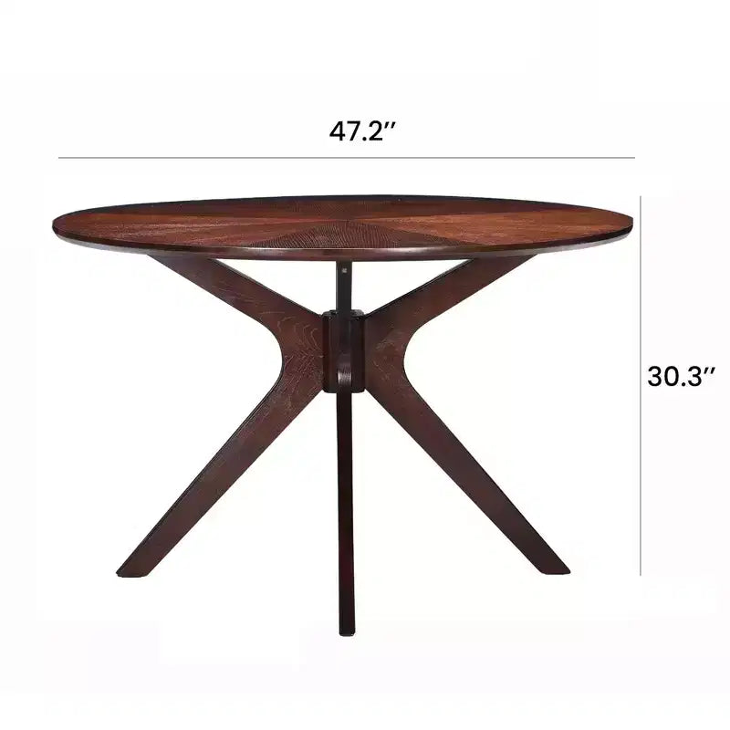 MAYEERTY Table à manger ronde tulipe 31,5, Plateau en bois, Piétement en métal, 2-4 places, Noir
