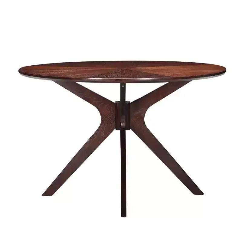MAYEERTY Table à manger ronde tulipe 31,5, Plateau en bois, Piétement en métal, 2-4 places, Noir
