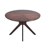 MAYEERTY Table à manger ronde tulipe 31,5, Plateau en bois, Piétement en métal, 2-4 places, Noir