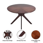 MAYEERTY Table à manger ronde tulipe 31,5, Plateau en bois, Piétement en métal, 2-4 places, Noir
