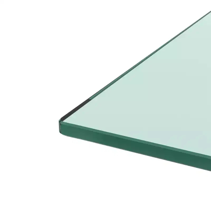 Table basse moderne rectangulaire en verre avec étagère inférieure, table d'appoint pour salon ou bureau
