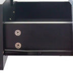 Coiffeuse noire moderne et simple, rangement multi-niveaux, grand espace de rangement