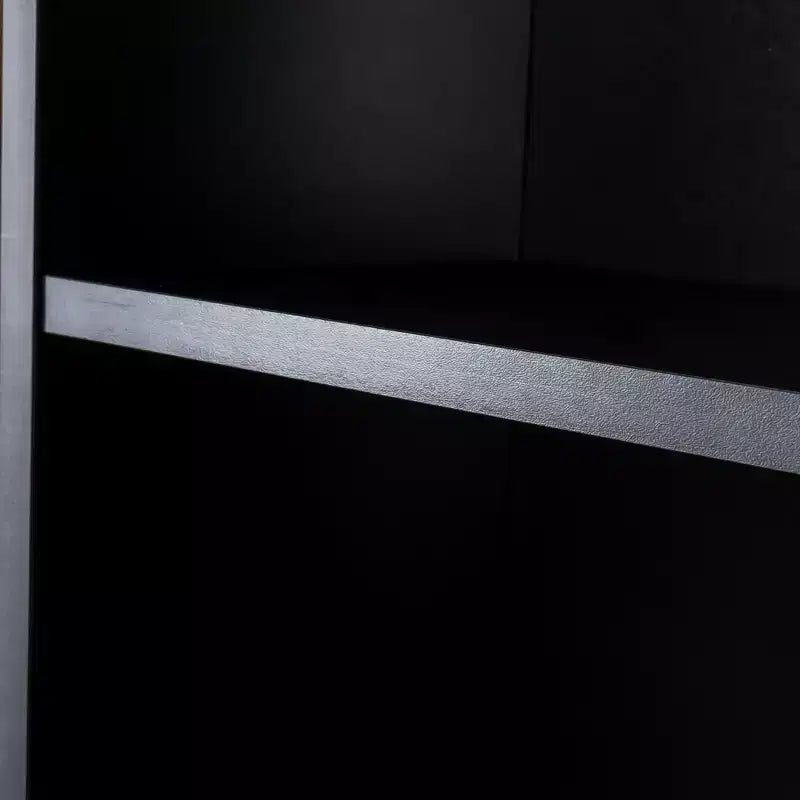 Coiffeuse noire moderne et simple, rangement multi-niveaux, grand espace de rangement