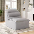 Pouf Poire Paresseux GustoWave, Canapé de Sol avec Mousse Haute Résilience, Base Antidérapante, Poufs pour Adultes, Gris