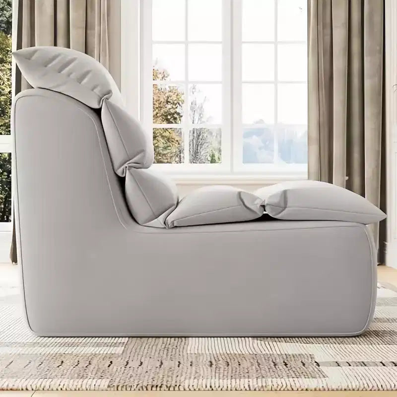 Pouf Poire Paresseux GustoWave, Canapé de Sol avec Mousse Haute Résilience, Base Antidérapante, Poufs pour Adultes, Gris