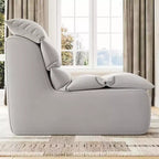 Pouf Poire Paresseux GustoWave, Canapé de Sol avec Mousse Haute Résilience, Base Antidérapante, Poufs pour Adultes, Gris