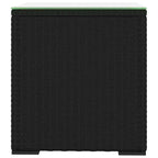 Table d'appoint noir rotin PE compact durable Table d'appoint carrée