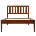 Cadre de lit plateforme double en bois avec tête de lit et pied de lit pour enfants, garçons, filles, adolescents, adultes, Noyer