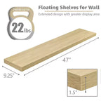 Sorbus Lot de 2 étagères flottantes murales de 119,4 x 23,5 cm – Rangement élégant et fonctionnel