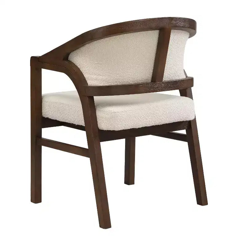 Christopher Knight Home Appleby, chaises de salle à manger capitonnées en bois d'hévéa avec accoudoirs et design incurvé (lot de 2)